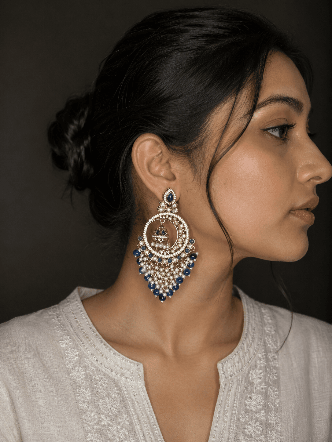 Neel Tara Chandbali Earrings image 2